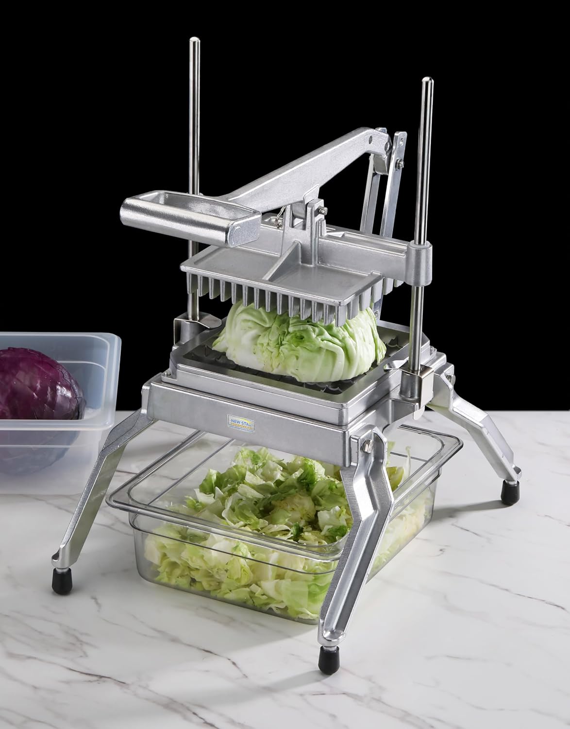 New Star Foodservice 1029055 Extra Heavy Duty Aluminum Frame Vegetable Slicer Lettuce Cutter (1/2 Inch)