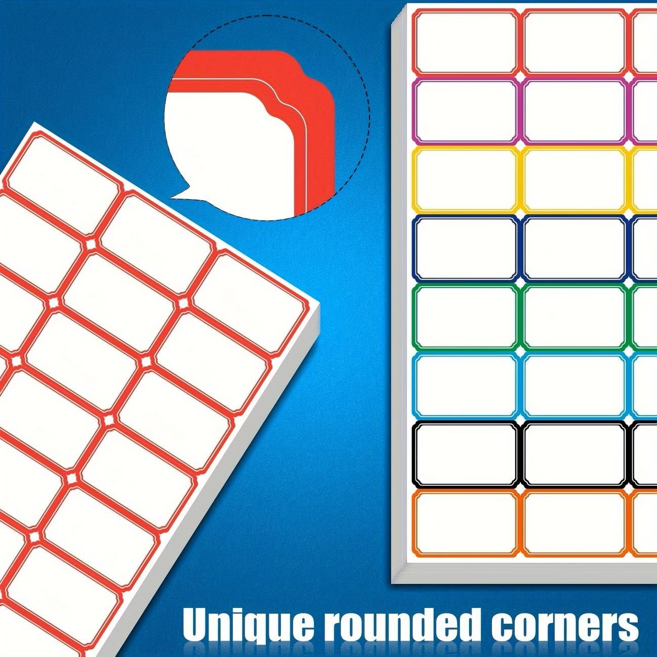 100-Pack Removable Freezer Labels, Waterproof Food Storage Stickers for Date & Contents Marking - Colors B