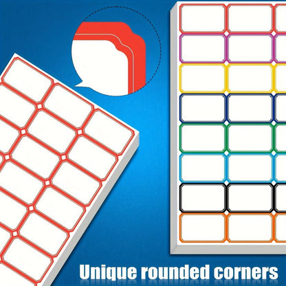 100-Pack Removable Freezer Labels, Waterproof Food Storage Stickers for Date & Contents Marking - Colors B
