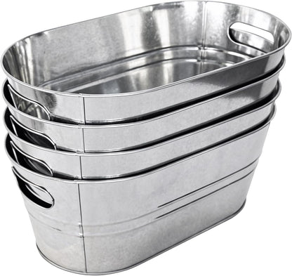 4-Pack 4 Gallon Drink Buckets,Ice Bucket,Beverage Buckets for Party