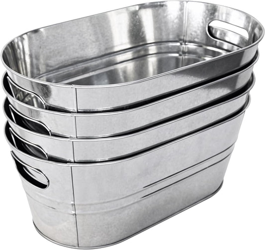 4-Pack 4 Gallon Drink Buckets,Ice Bucket,Beverage Buckets for Party