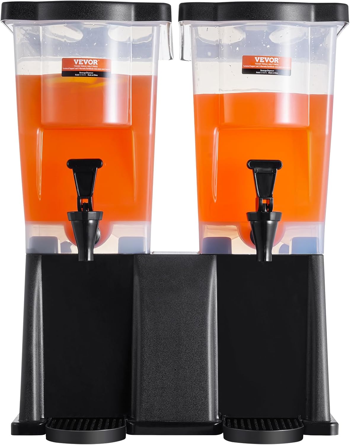 VEVOR Beverage Dispenser, 3 Gallon x 2 Drink Dispensers for Parties, Plastic Juice Dispenser with Stand Spigot Lid, Iced Tea Lemonade Juice Water Dispenser, for Restaurants, Hotels, Parties