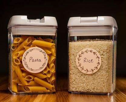 MONEST Waterproof Label Stickers for Jars and Lids, Pantry, Mason Jar, Canning, Spice, Bottle Labels (Red Tulip 2"x3")