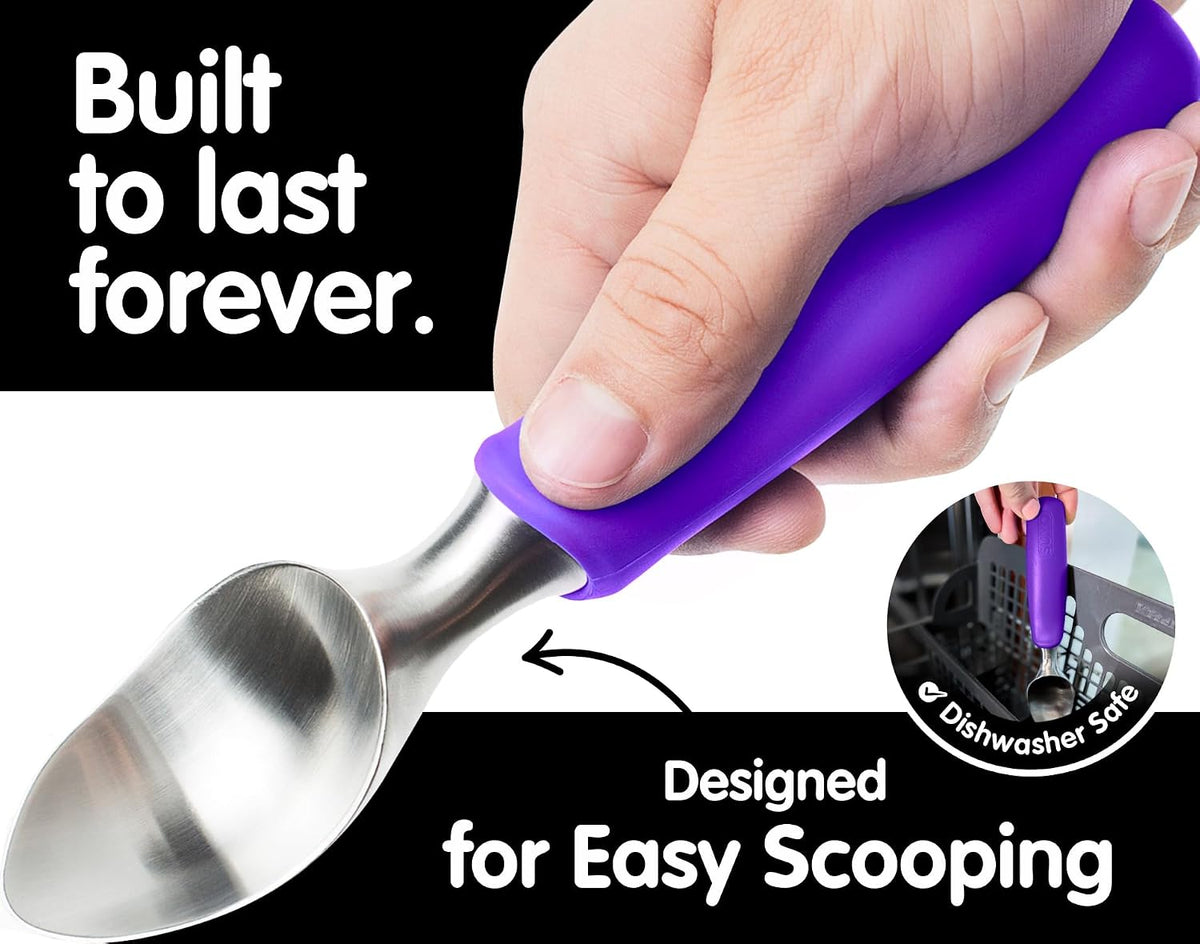 SUMO Stainless Steel Ice Cream Scoop with Ergonomic Handle - Green