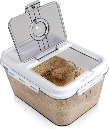 Chef's Path Extra Large Airtight Food Storage Containers with Lids, Pack of 2, 6.5L, 220Oz, Airtight Kitchen and Pantry Bulk Canisters for Flour, Sugar, Rice, and Baking Supplies - Transparent