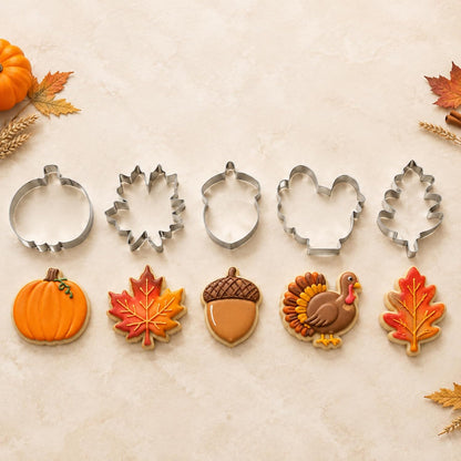 Layhit 15 Pcs Fall Holiday Cookie Cutters Set, Halloween Thanksgiving