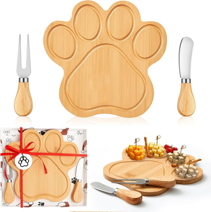 Ziliny Sea Turtle Shaped Cheese Board Set Small Charcuterie Cutting Board Wooden Platter with Knives Forks Funny Serving Trays Turtle Gift for women Christmas Party Kitchen Decoration