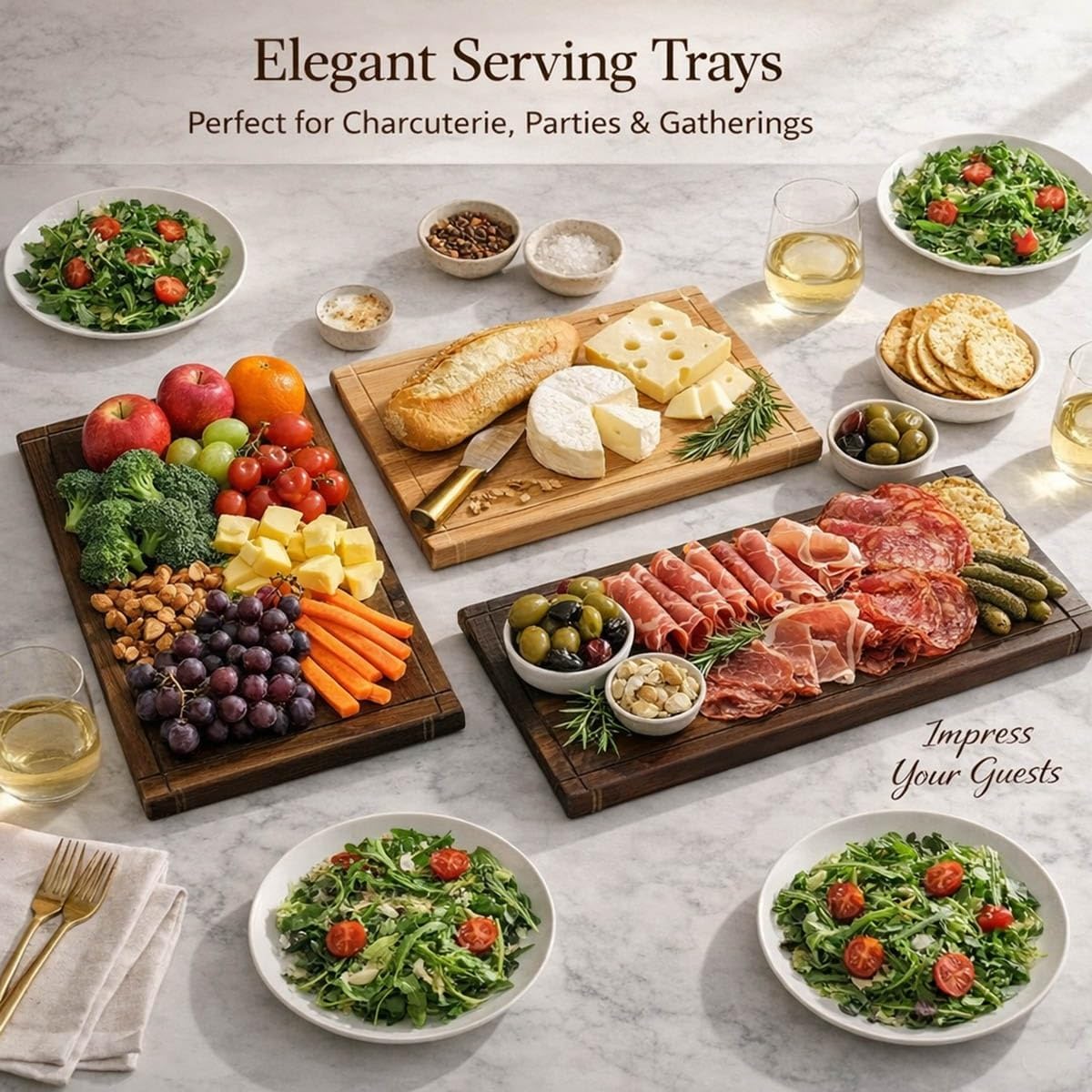 Large Wood Cutting Boards Set of 3 for Kitchen Meal Prep & Serving, Cutting Board That Looks like Books, Wooden Charcuterie Chopping Board with Holder Non Slip Decorative Kitchen Gift