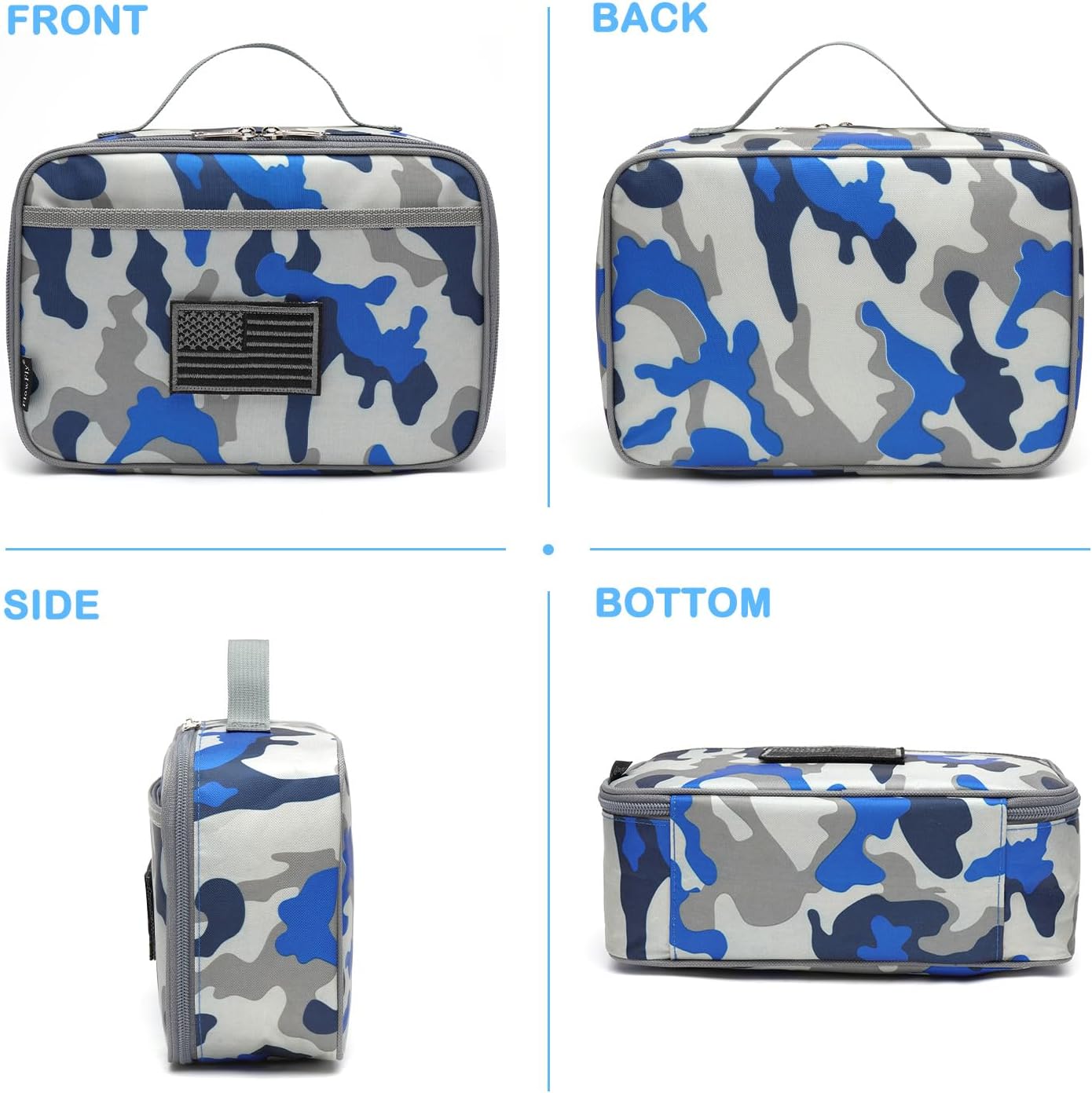 FlowFly Kids Lunch box Insulated Soft Bag Mini Cooler Back to School Thermal Meal Tote Kit for Girls, Boys, Astronaut - Colors A
