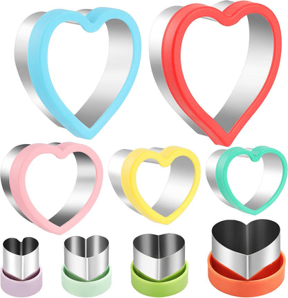 laxizar 10 Pcs Round Cookie Cutters Set Stainless Steel Biscuit Cutter
