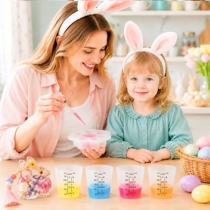 Silicone Resin Mixing Measuring Cups for Resin Supplies, 600ml/20oz Bowl, 250 & 100ml Thickened Reusable Silicone Cups for Epoxy Mixing, with Stir Sticks and Pipettes, Jewelry Making