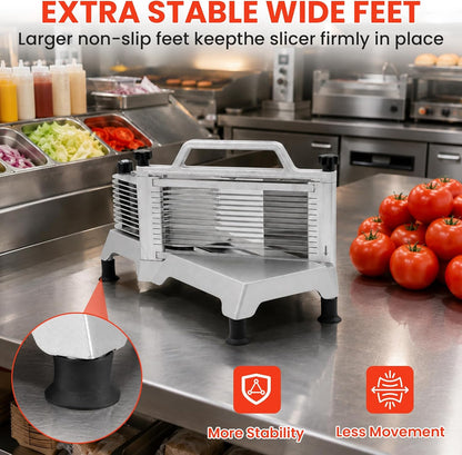 Commercial Tomato Slicer & Vegetable Chopper 1/4inch Food Slicer