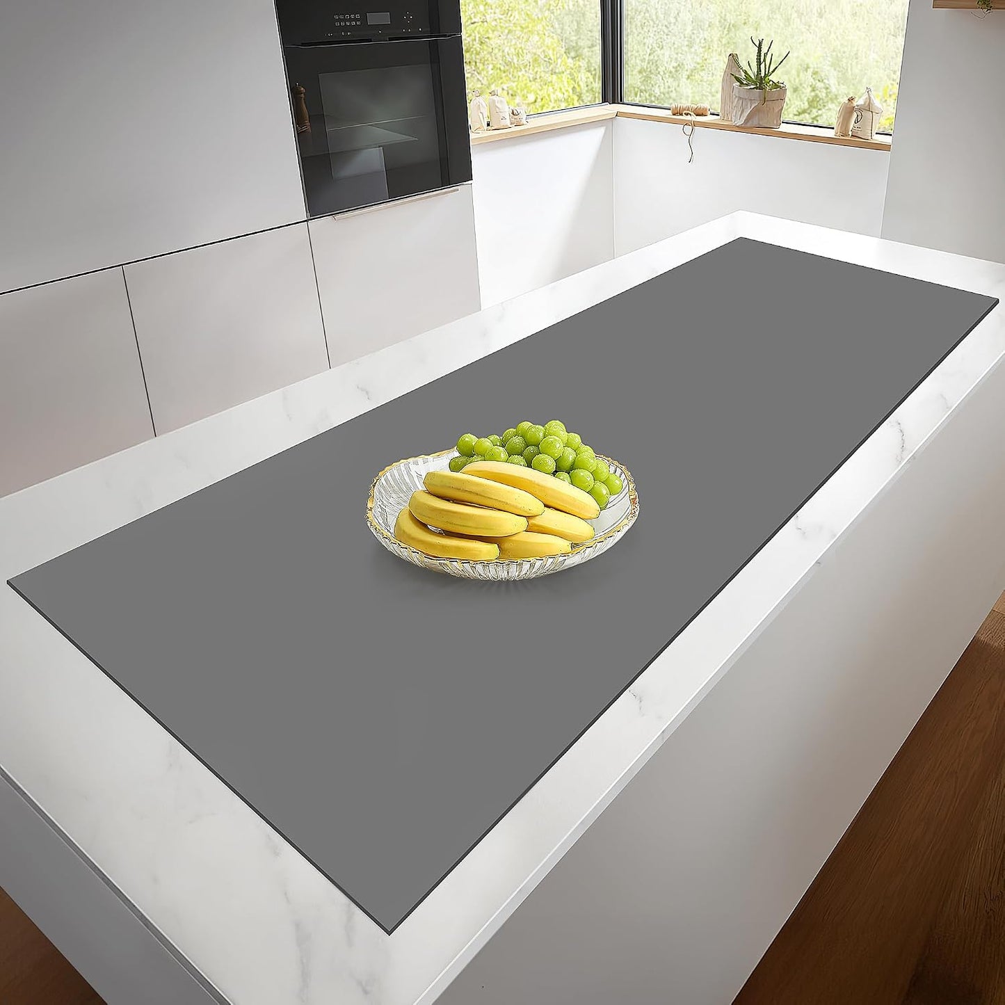 Silicone Mat Roll - Silicone Mats for Kitchen Counter, Heat Resistant Countertop Protector, Non-Slip Table Mat Desk Saver Pad, Multi-functional Cuttable Silicone Mat, Craft Mat - 17IN X 5FT