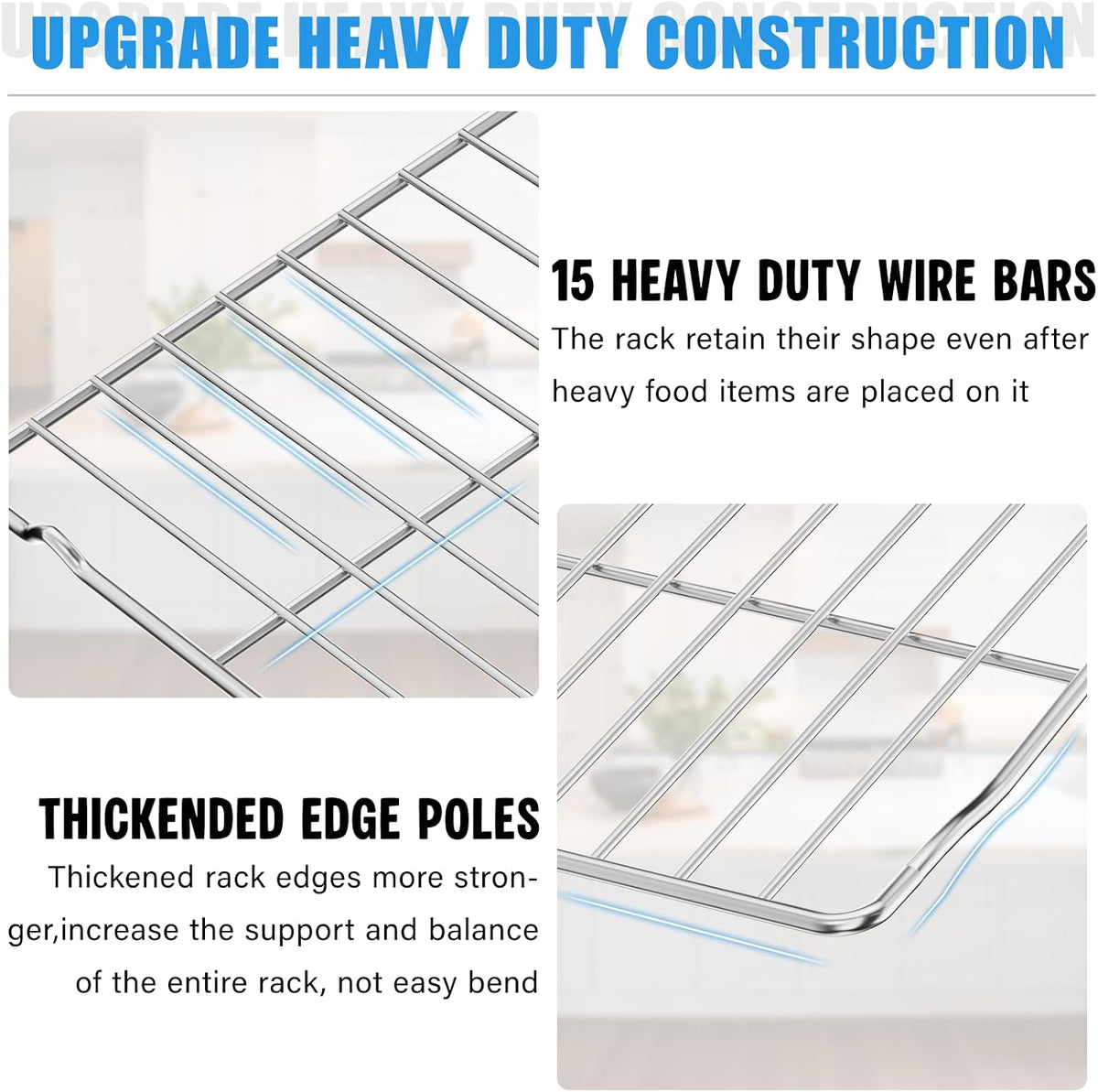 316496201 Heavy Duty Stove Oven Rack for Frigidaire Oven Rack Replacement 24.2" X 16" Stove Wire Shelf Frigidaire Range/Stove/Oven Rack 316496201,Kenmore Induction Stove Oven Racks,Stainless Steel