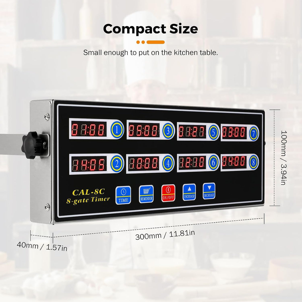 BEAMNOVA 8-Channel Digital Kitchen Timer, Commercial Timer for Restaurant