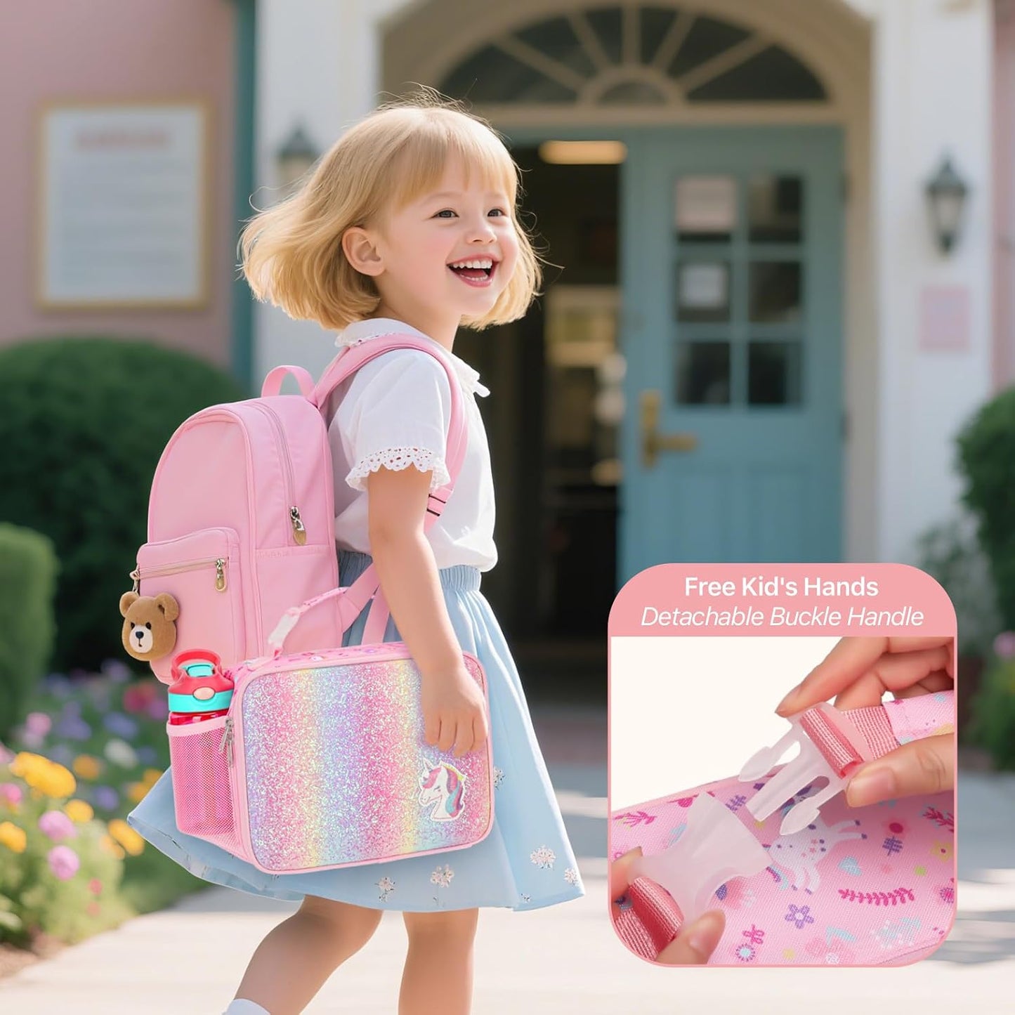 Bagseri Kids Lunch Bag Boys - Thermal Insulated Lunch Box Tote with Water Bottle Holder, Reusable Leak-Proof Kids Lunch Box for Daycare & School, Black Dinosaur (Containers Not Included)