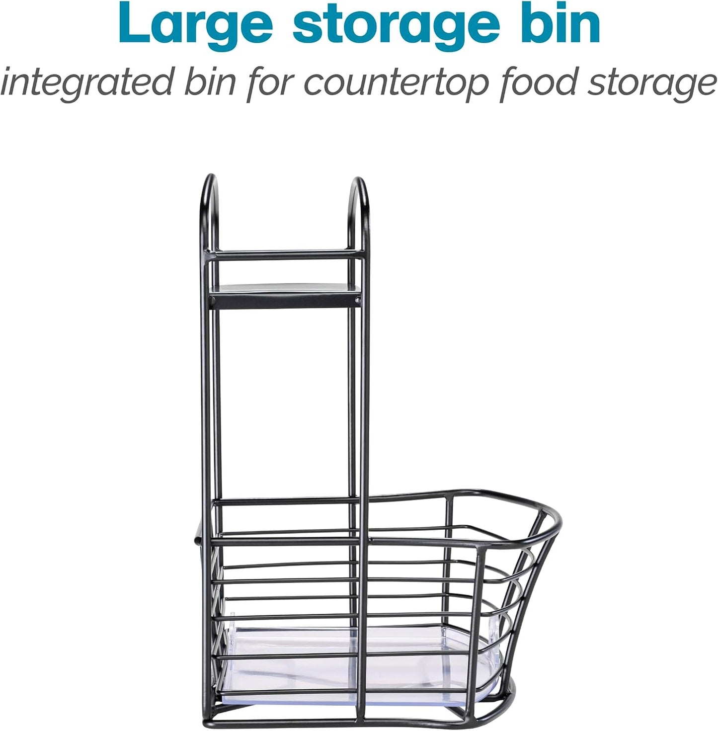 Polder Countertop Storage Bin with Shelf