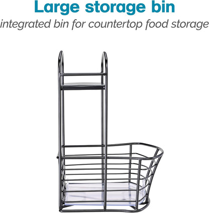 Polder Countertop Storage Bin with Shelf