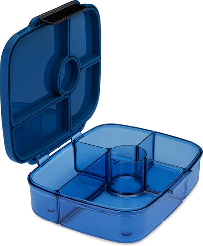 Yumbox Go Leakproof Bento Lunch Box, 5 Compartments, Charcoal Gray | Deep Portioned Tray | Removable Silicone Gasket | Lightweight Construction | Fits Most Lunch Bags | Easy-Clean Design