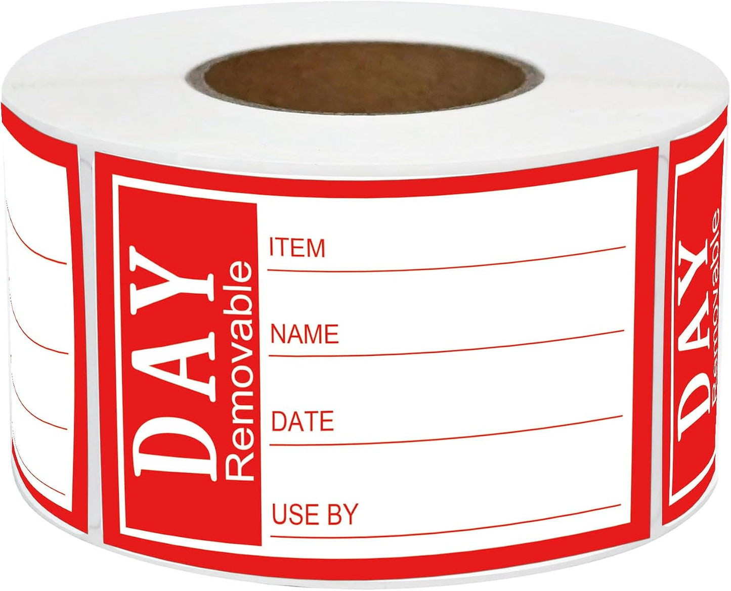 500 Pcs Removable Day Labels 2.91 x 1.93 inch Repositionable Self-Adhesive Prepped Food Storage Stickers Meal Prep Labels