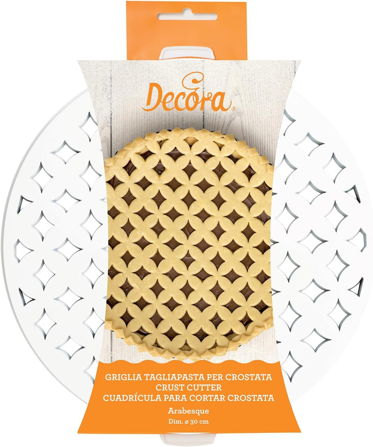 Decora Lattice Crust Cutter, White, 30 cm