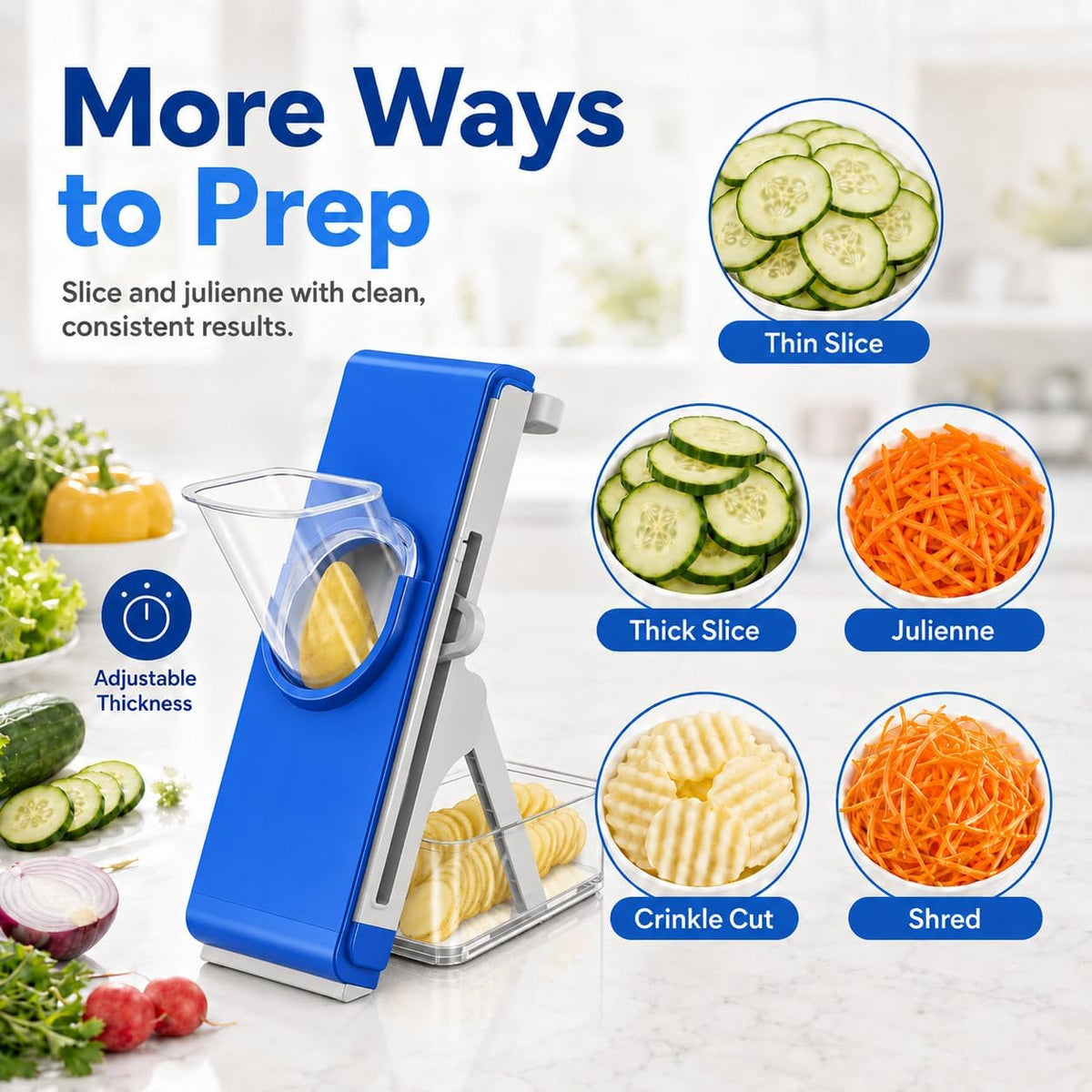 Mandoline Slicer for Kitch,Bigger Size,Adjustable Vegetable Slicer