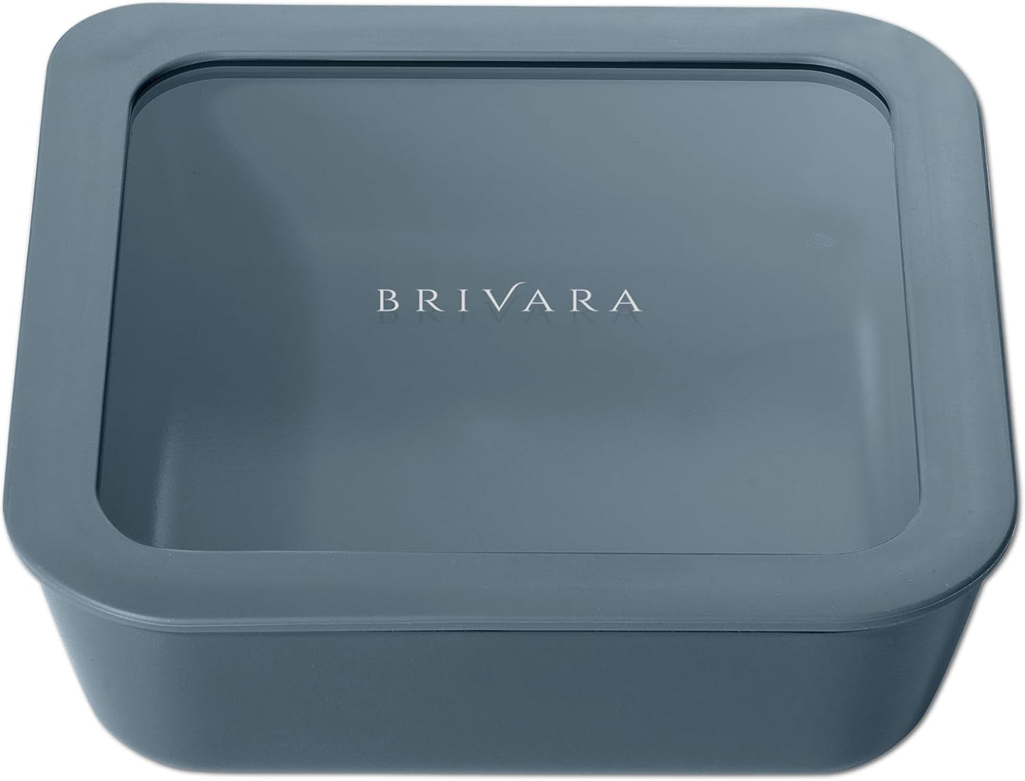 Ceramic Coated Glass Food Storage Container | No PTFE, PFOA, PFAS, and BPA | Reusable Non Toxic Meal Prep Container with Glass Lid | Easy To Store | 3 Cup Rectangle [Onyx]