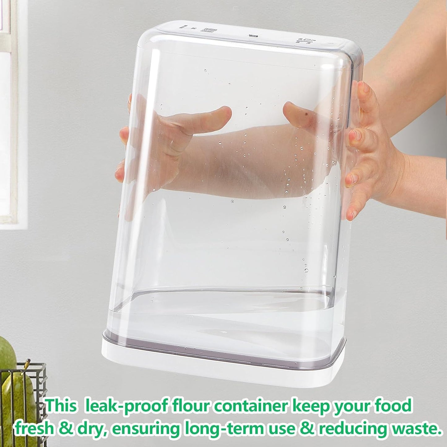 TBMAXS Versatile Storage Container Bin with Pop-up Lid & Scoop, Rice Flour Container Dog Cat Food Storage Container, Laundry Room Organization Household Essentials Kitchen Pantry Organizers