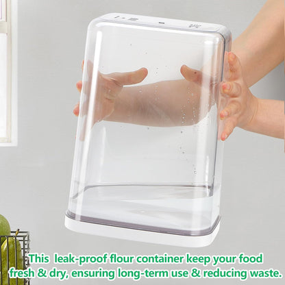 TBMAXS Versatile Storage Container Bin with Pop-up Lid & Scoop, Rice Flour Container Dog Cat Food Storage Container, Laundry Room Organization Household Essentials Kitchen Pantry Organizers