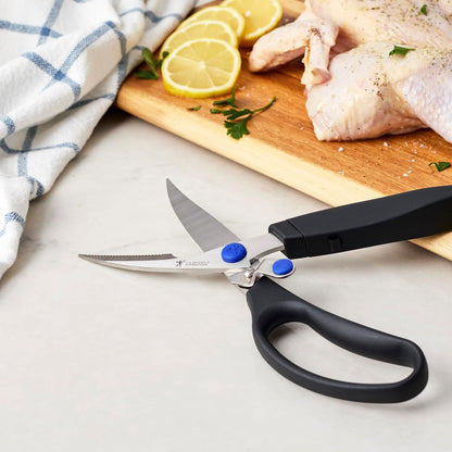 HENCKELS Kitchen Shears, Made in Japan, Kitchen Scissors, Multi-Purpose Scissors with Stainless Steel Blades, Built-In Bottle Opener & Soft Grip – Dishwasher Safe