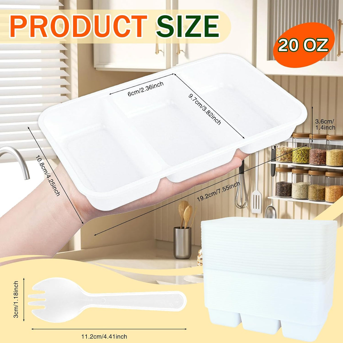 20 Sets Reusable Snack Containers Meal Prep Containers 3 Compartment Condiment Container With Lids Snackle Box Container Portion Control for Refrigeration Sauce,Outdoor Takeaway,Travel(Black)