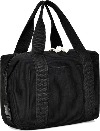 HowFly Lunch Bag Women Lunch Box for Women Cute Corduroy Insulated Lunch Bag Adult Large Cooler Lunch Tote Bags for Work Picnic Beach, Blue