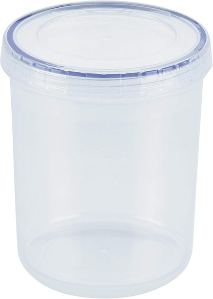 LOCK & LOCK Easy Essentials Twist Food Storage lids/Airtight containers, BPA Free, Tall-30.4oz Clear