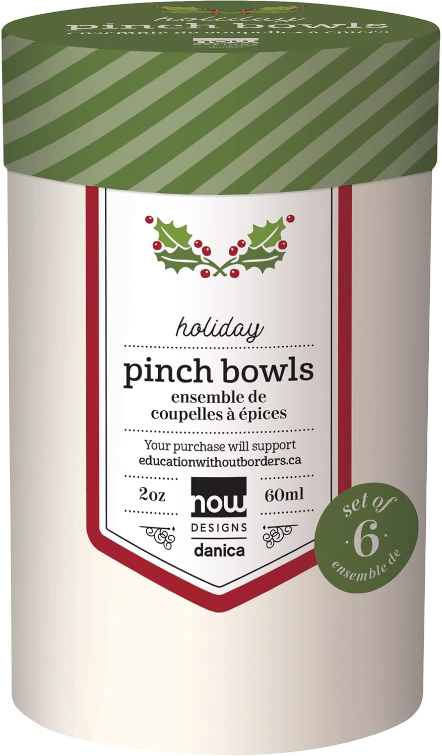 Now Designs Canyon Ceramic Pinch Bowl Set, Soy Sauce Dish, Set of 6, 2 oz