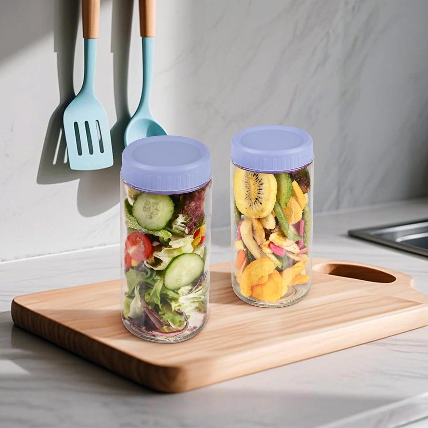 Overnight Oats Containers with Lids, 10oz Wide Mouth Mason Jars with Lids, 9 Pack Glass Jars with Airtight lid for Chia Pudding Yogurt Salad, Meal Prer Oatmeal Jars, Pink