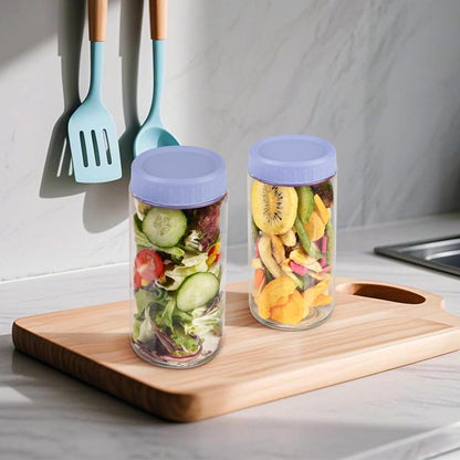 Overnight Oats Containers with Lids, 10oz Wide Mouth Mason Jars with Lids, 9 Pack Glass Jars with Airtight lid for Chia Pudding Yogurt Salad, Meal Prer Oatmeal Jars, Pink
