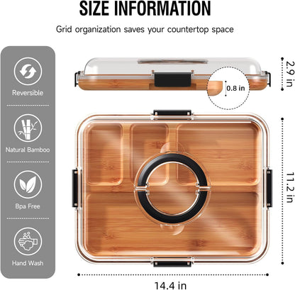 Renmxj Charcuterie Board with Clear Lid, Travel Portable Cheese Board Charcuterie Boxes Cutting Boards for Kitchen, House Warming Gifts New Home, Gifts for Women (6 Compartments Black)