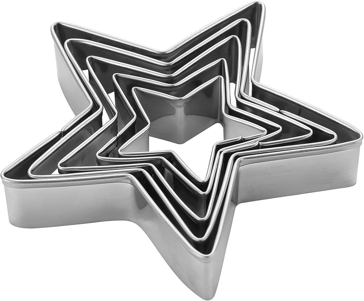 MrCookie 4" Large Christmas Cookie Cutters Set,Thickened Stainless Steel