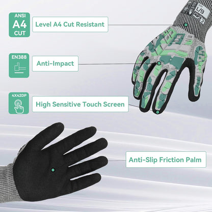 Safety Work Gloves,Impact Gloves for Men Women