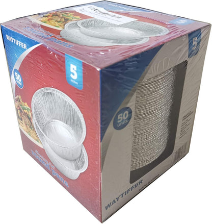 Waytiffer (Pie Pans 5 inch,Mini Pie Tins HEAVY-DUTY Disposable Aluminum Foil Tart,pie Pans for Baking Personal Mini Pies, Easily Stack & Store, Freeze & Reheat