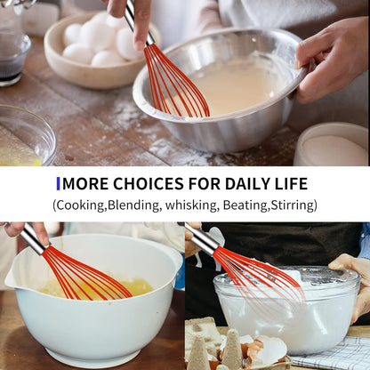 Hand Whisk Stainless Steel Dough Hook Dutch Whisk for Sourdough Bread Dough Mixer Hand Wooden Handle Kitchen Whisking Mixing Tool Bread Making Tools (1 eye)