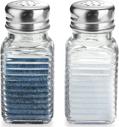 Salt and Pepper Shakers Set,Farmhouse Glass Spice Jars Kitchen Gadgets