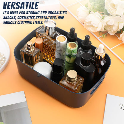 Zopeal Plastic Storage Bins 10 Pcs White Pantry Organizer Bins Small Baskets Storage Containers for Home Kitchen (10 x 7 x 6 Inch)
