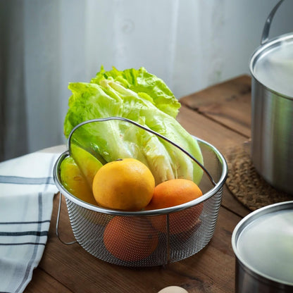 Stainless Steel Steamer Basket with Handle, Pressure Cooker Steamer Insert