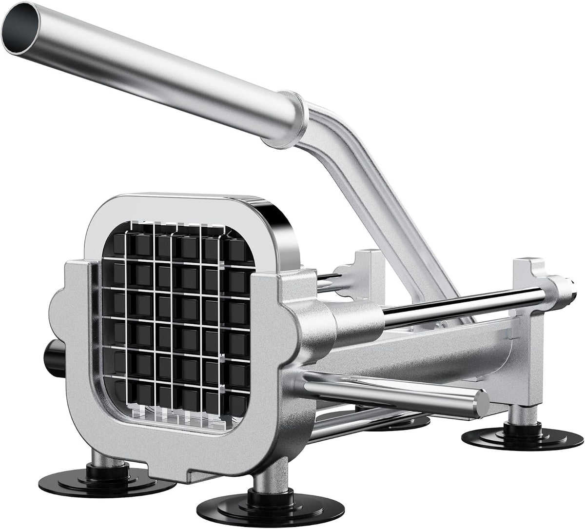 Eascandy French Fry Cutter, Heavy Duty Potato Slicer, Stainless Steel Potato Chopper Set with 1/2 and 3/8 Inch Blades for Sweet Potato, Carrot, Yam, Cucumbers.