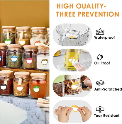 1000 Pcs Removable Freezer Labels for Food Containers 1 x 3, Risepekt Waterproof Food Storage Labels for Containers, Oil Resistant No-Residue Easy Clean for Kitchen Restaurants Grocery Stores Markets