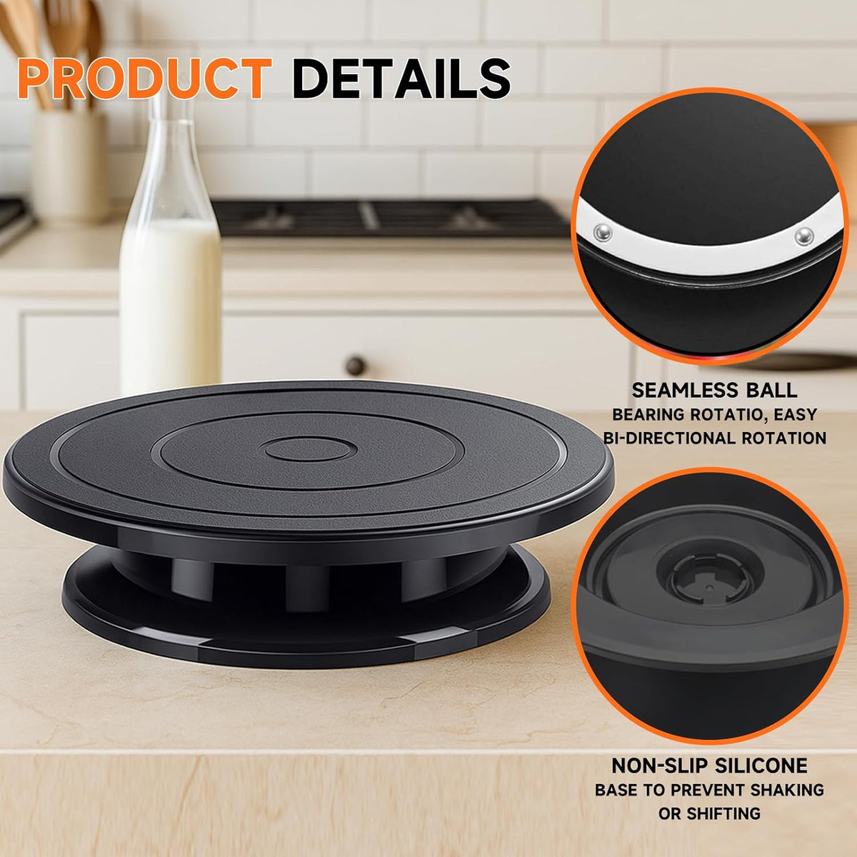 11 Inch Cake Turntable, Cake Decorating Turntable, Cake Spinner Stand