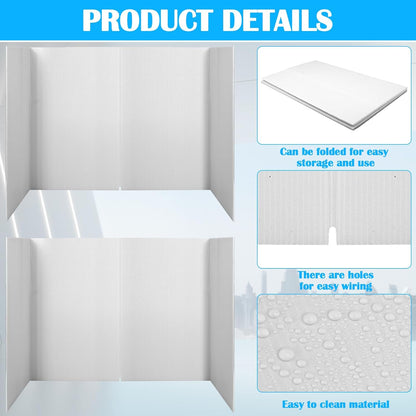2 Pcs 39.37 x 16.14 Inch Plastic Splatter Guard for Stained Glass Grinder 4 Sided Foldable Anti Splash Oil Splash Screen Backsplash Protector Wall for Cooking Frying Pan Machine
