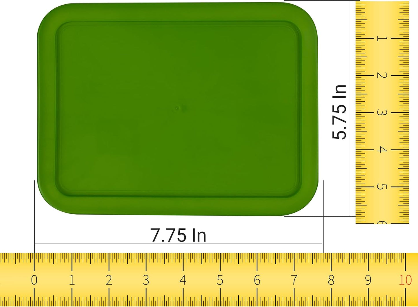 Replacement Lids fits Pyrex 3-Cup Glass Food Storage Container Bowls, (7.75 x 5.75-Inch) Plastic Rectangle Lids Covers for Pyrex 7210-PC, Airtight & Leakproof (4-Pack, Turquoise)