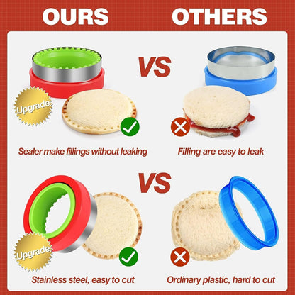 32PCS Sandwich Cutter and Sealer Set Sandwich Cutter for Kids, Vegetable Fruit Cutter Shapes with Food Picks for Kids School Lunch Bento Box Accessories Cookie Cutters